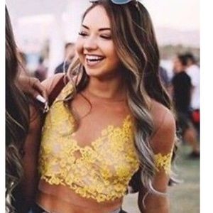 For Love and Lemons Luau crop top